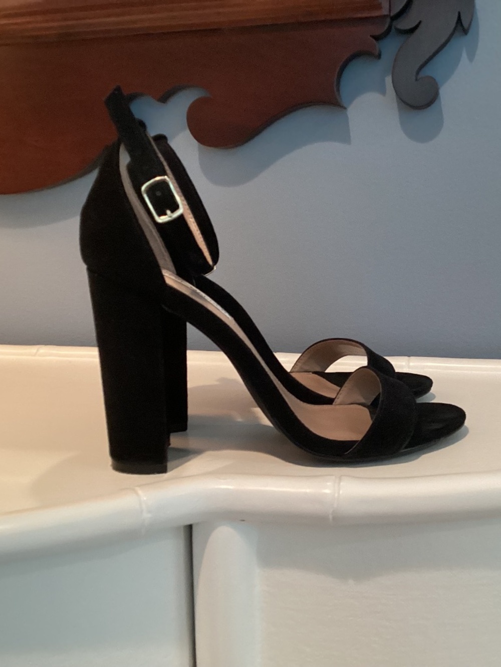 Steve Madden Black Suede Sandals, size 7.5
